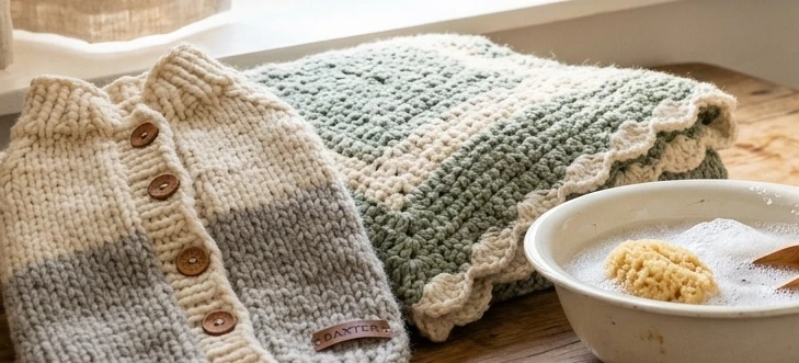 Handmade crochet pet blanket with neat non-curling scalloped border edging