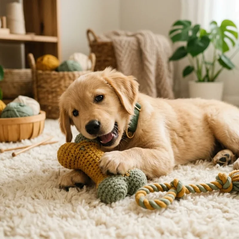 Safe crochet dog toy hero.webp